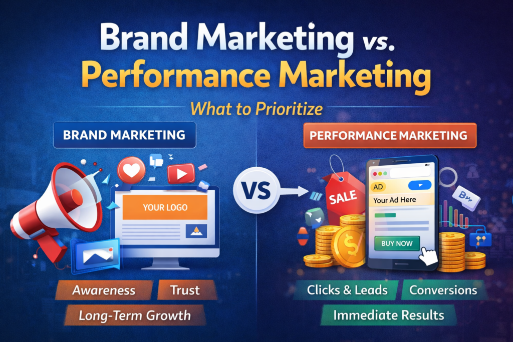 Brand vs. performance marketing comparison